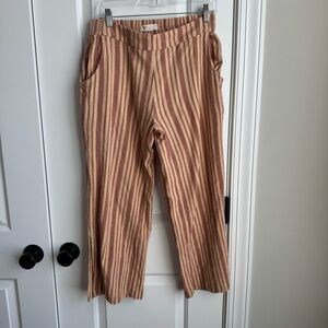 Known Supply 100% Cotton Striped Straight Leg Pants